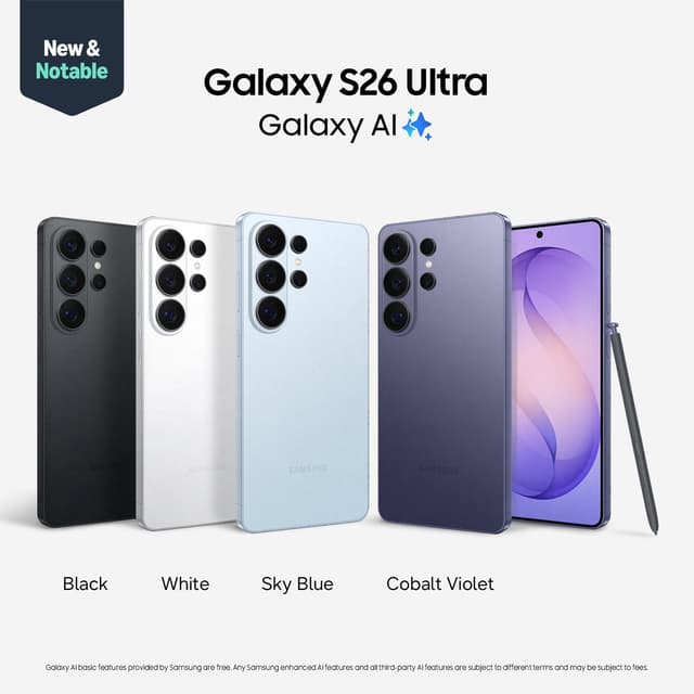 Detalle 2 de Samsung Galaxy S26 Ultra (Unlocked) Android Smartphone, 512GB — Privacy Display, Galaxy AI, Nightography, Fast 3.0 Charging