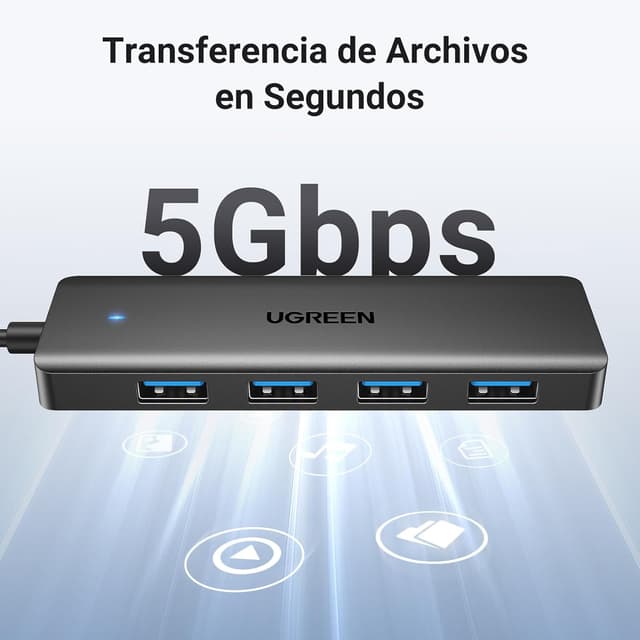 Detalle de UGREEN Hub USB 3.0 4 puertos 5Gbps