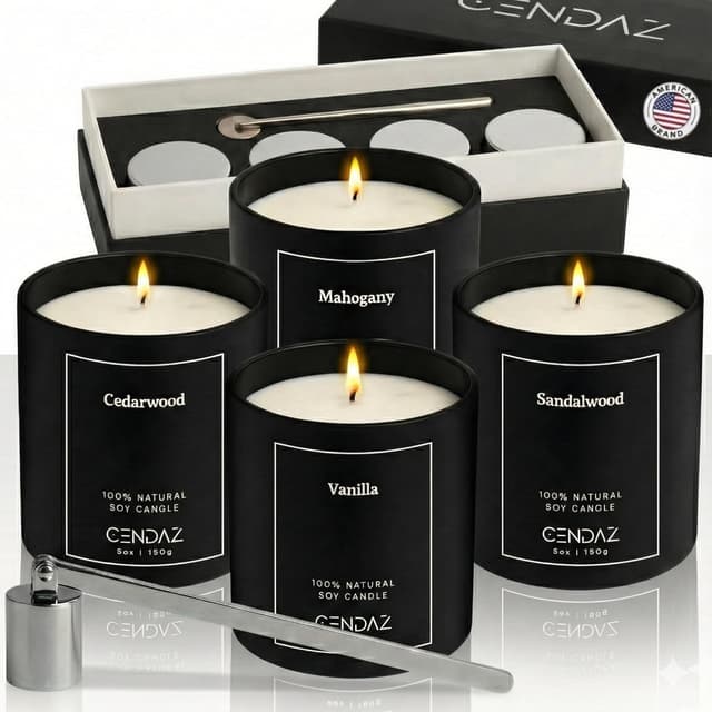 Imagen de Mens Candle Set 4 Pack 120h Burn ⌛ en OfertitasTOP