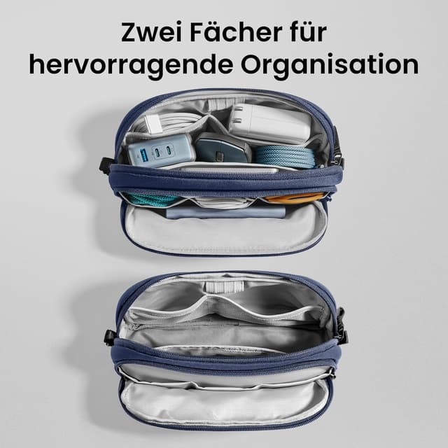 Detalle 2 de tomtoc Light-T12 Kabeltasche / Zubehörtasche (Aufbewahrungstasche für Reise-Elektronik)