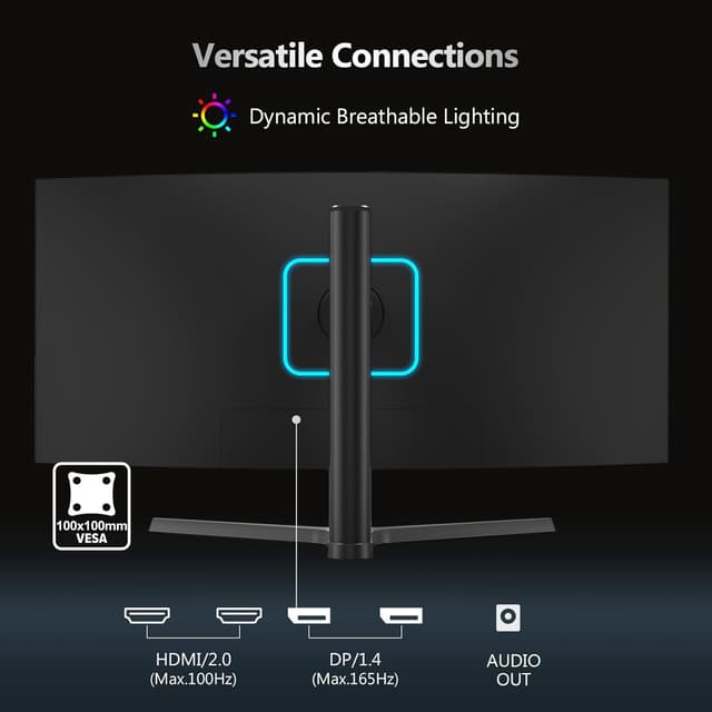 Detalle 2 de Z-Edge 34 inch ultrawide gaming monitor 165Hz