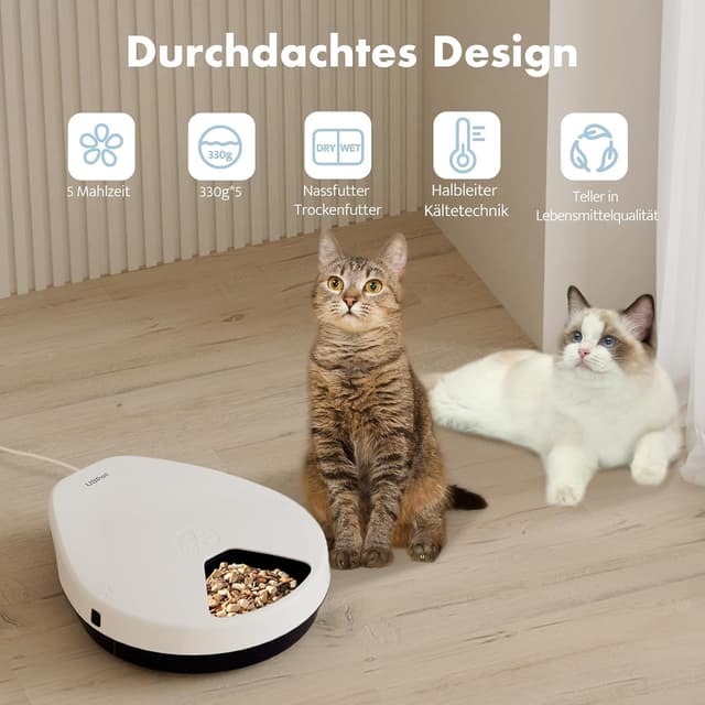 Detalle 2 de UBPET F10 Futterautomat für Katzen mit Kühlung