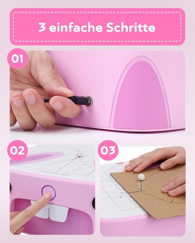 Detalle de BEAVERBOT Kartonschneider Kinder-Spielzeug ab 3 Jahren (Pink) – klingenlose DIY-Werkzeug für STEM & STEM/STEAM
