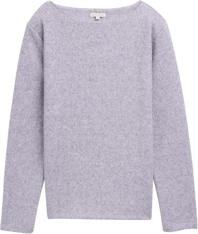 Detalle 2 de TOM TAILOR felpa plus size donna mélange con collo alto a maniche lunghe (confezione da 1)