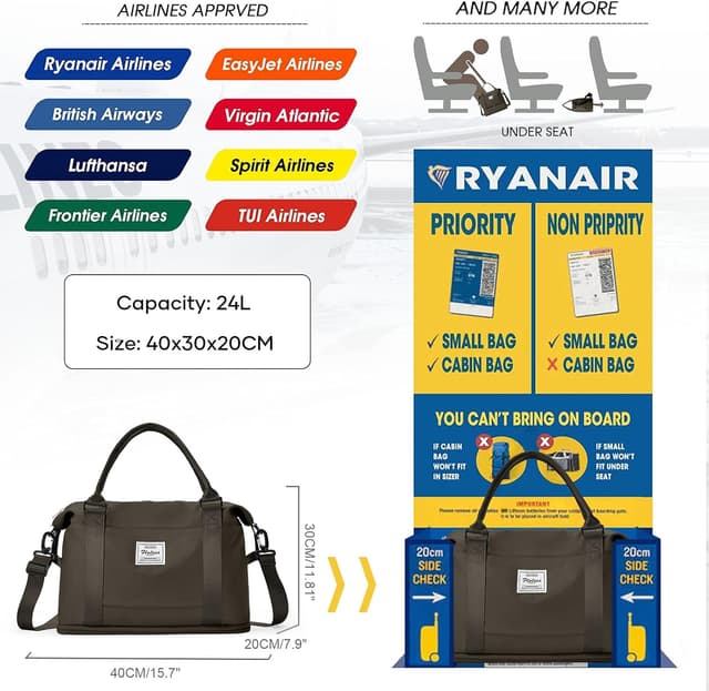 Thumbnail 2 de SEAFEW Bolsa de Viaje 40x20x25 Ryanair 30L