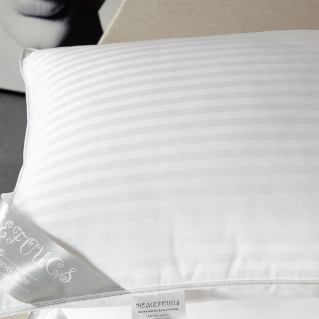 Detalle de HOMEFOUCS Luxury feather pillow, 48x74cm