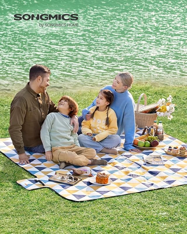 Thumbnail 1 de SONGMICS Manta de Picnic Impermeable 200x200 cm