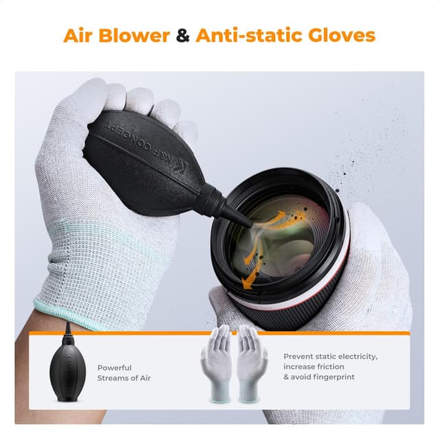 Detalle de K&F CONCEPT 23 in 1 Camera Lens Cleaning Kit for DSLR Filters & Sensors