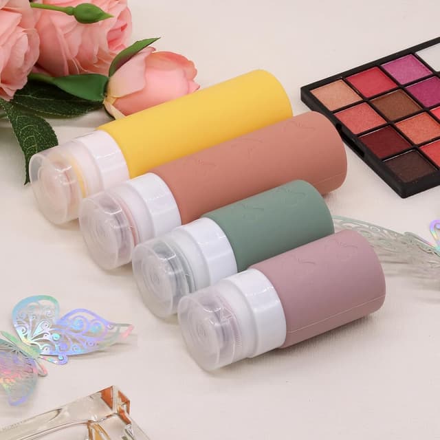 Detalle de PLUSYES set flaconi da viaggio in silicone (26 pezzi) per liquidi fino a 100 ml