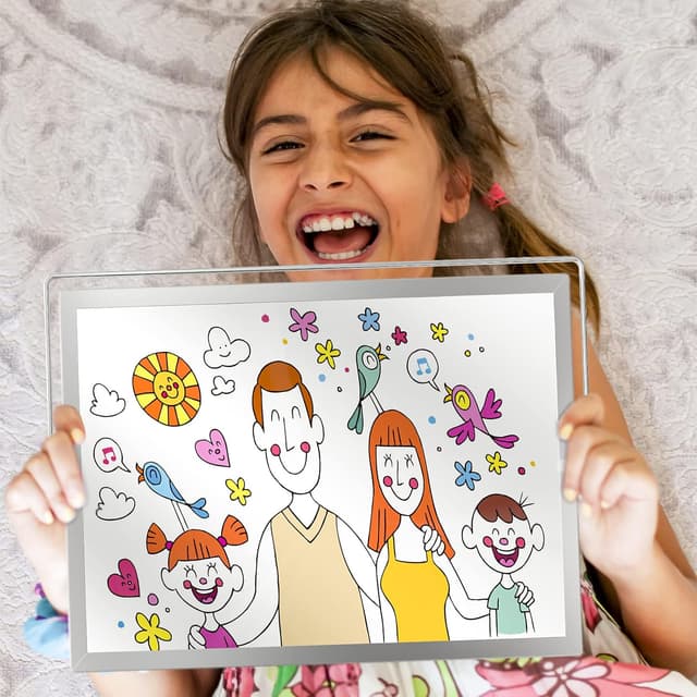 Detalle 2 de Nicpro A3 Double-Sided Magnetic Dry Erase Mini Whiteboard (40 x 30 cm) with Stand, 8 Pens, Eraser & Magnets