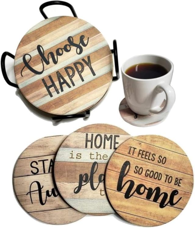 Imagen de PANCHH Stone Coasters 6-Pack 🍷 en OfertitasTOP