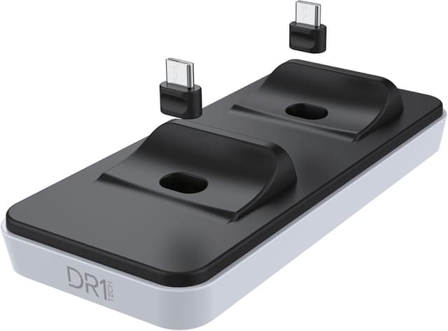 Detalle de DR1TECH GamePow Ladestation für PS5 DualSense Controller (2-in-1, schnelle Ladung, abnehmbare Anschlüsse)