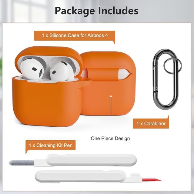 Thumbnail 6 de KOKOKA Coque AirPods 4, 4ᵉ génération orange