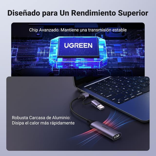 Thumbnail 7 de UGREEN Capturadora HDMI 4K 60FPS para Streaming 🎮