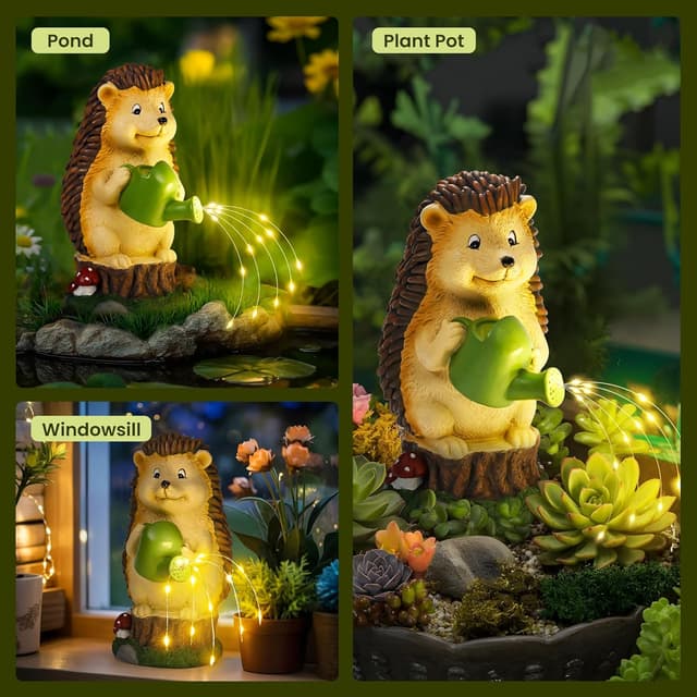 Thumbnail 5 de GIGALUMI Hedgehog Garden Ornament for Outdoors 🪻