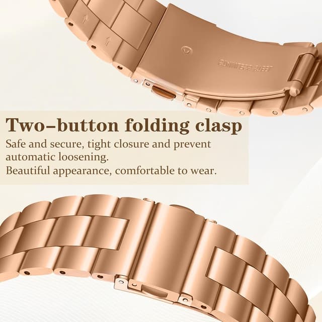 Detalle de MaEiol stainless steel Apple Watch strap