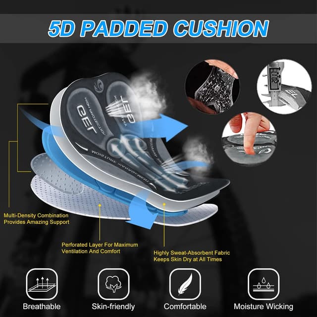 Thumbnail 4 de X-TIGER Montagne Cyclisme Shorts 5D Gel