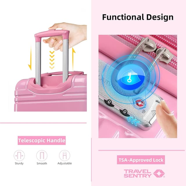 Detalle 2 de LARVENDER 3 Piece luggage set, 20 inch