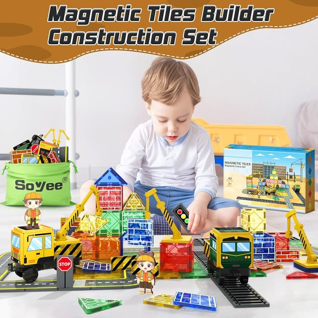 Thumbnail 6 de Soyee Magnetic Tiles 3+ Magnetic Building Blocks 🧩