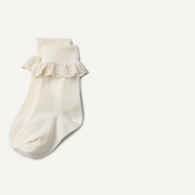 Detalle 2 de Amazon Essentials Girl's Ankle Socks with Eyelet Lace Ruffle