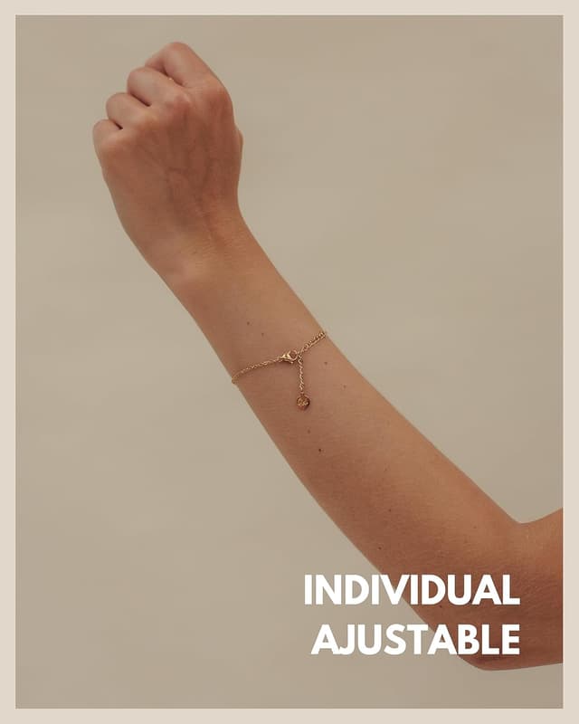 Detalle 2 de GD GOOD.designs Pulsera letras bañada en oro 18K