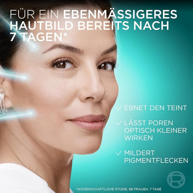 Detalle de L'Oréal Paris Anti-Pigmentflecken Set Bright Reveal: Niacinamid-Serum & UV Fluid LSF 50