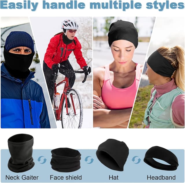 Thumbnail 5 de Showvigor Neck Gaiter 2‑Pack Nero 1 pezzo