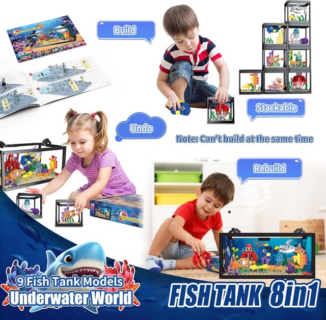 Thumbnail 1 de TectoStrux 8 in 1 Fish Tank Building Set