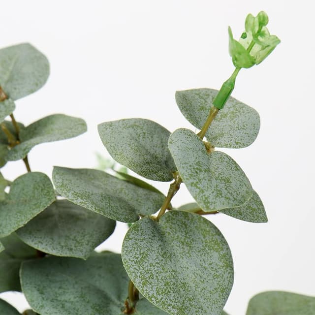 Detalle de Oairse artificial eucalyptus plant in black pot (36cm) for home decor