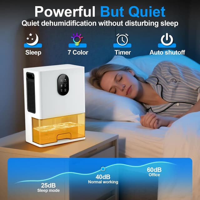 Thumbnail 5 de Deshumidificateur d'air 3000 ml silencieux pour maison 💧