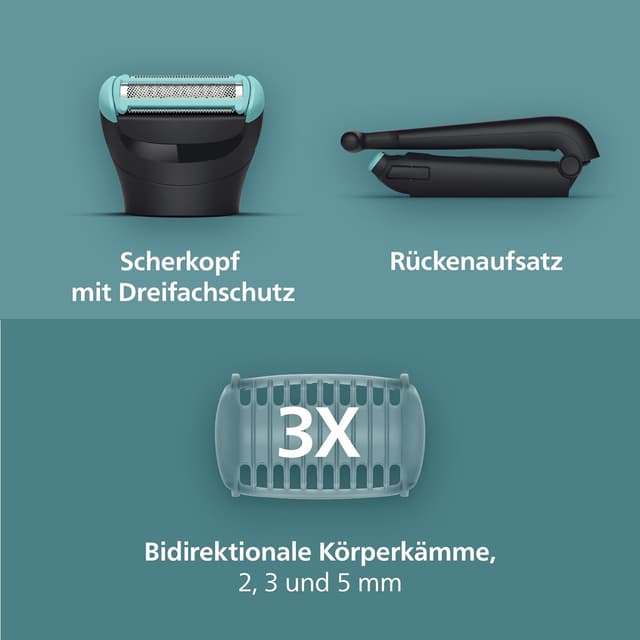 Detalle de Philips Bodygroom 5000 BG5480/15 100 Min. Laufzeit