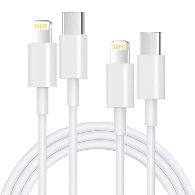 Detalle de Apple MFi USB‑C to Lightning 1m + 1.8m cable