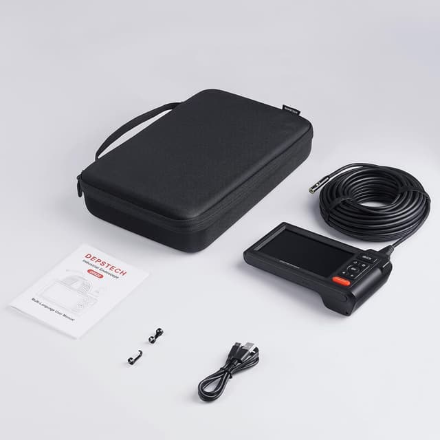 Thumbnail 6 de DEPSTECH 15 m Endoskopkamera mit Licht (DS620), 8 mm, 5" IPS, Triple-Lens, IP67, 1080P und 32-GB-Karte