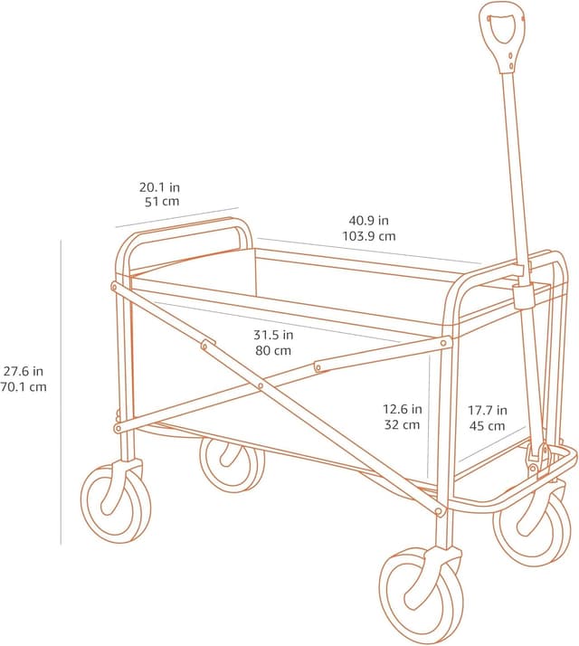 Thumbnail 4 de Amazon Basics Carrello da giardino 120 kg 🛒