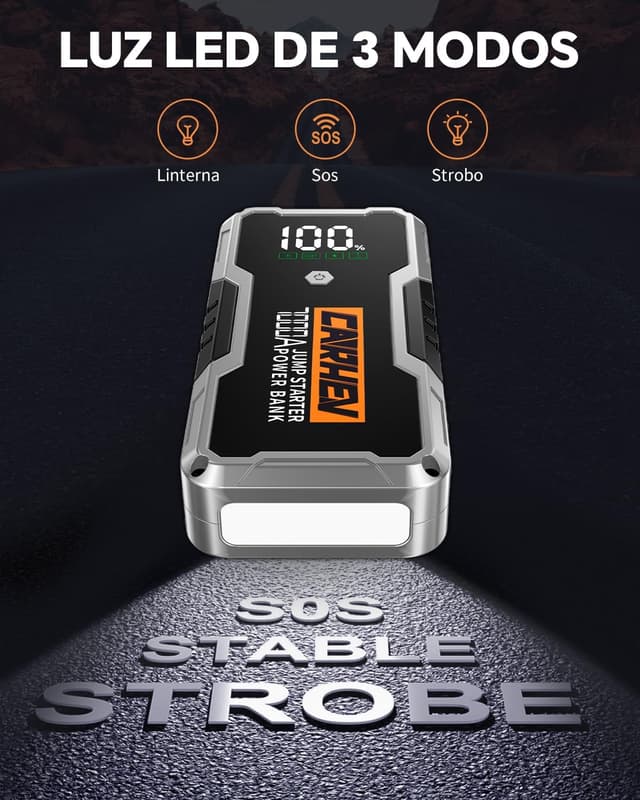 Detalle 2 de CARHEV Arrancador de Coches 7000A 12V