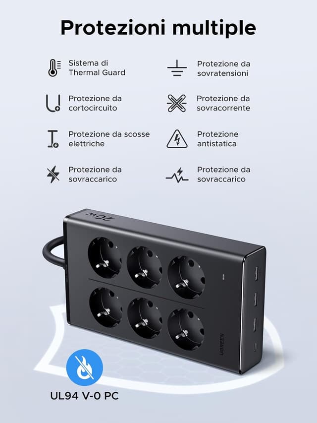 Thumbnail 4 de UGREEN Ciabatta Multipresa 10 in 1 3680W