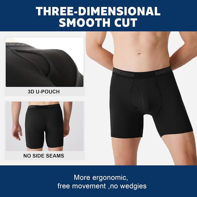Thumbnail 4 de BAMBOO COOL Boxer Briefs 7-Pack 🩲