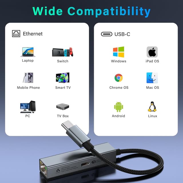 Thumbnail 6 de USB C auf Ethernet Adapter 60W PD đ