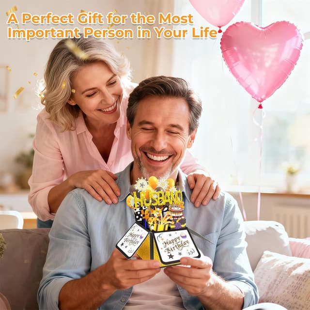Thumbnail 5 de Happivue Husband Birthday Card 3D Pop Up