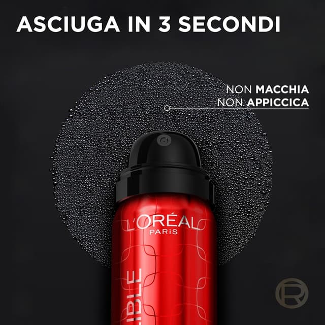 Detalle de L’Oréal Paris Infaillible 3-Second Face Setting Mist spray fissante per make-up (No Transfer), 75 ml