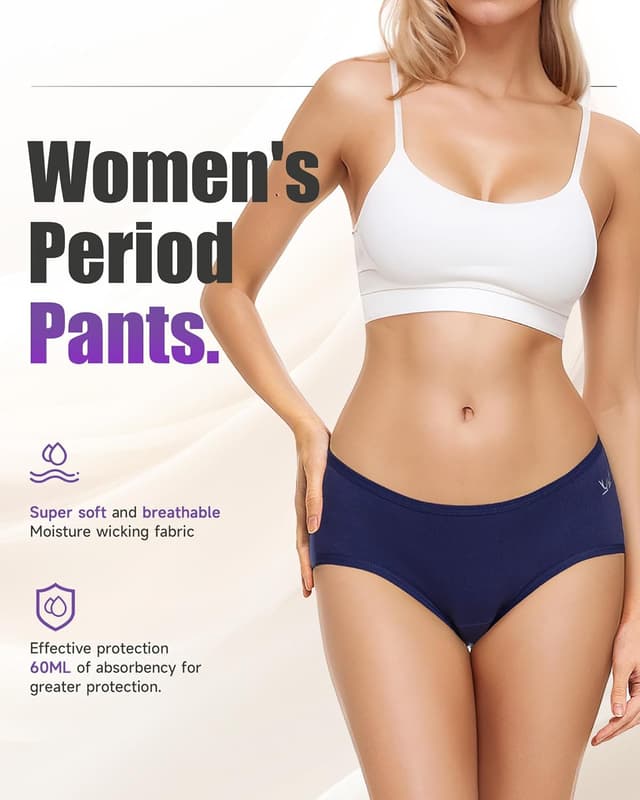 Thumbnail 6 de TANSTC Mutande Mestruali Donna Cotone 4 Strati