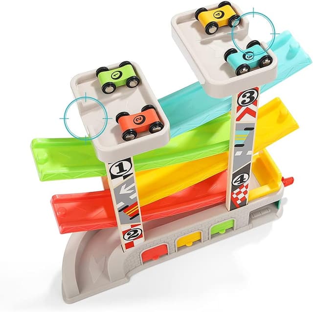 Thumbnail 5 de TOP BRIGHT Kugelbahn Autorennbahn aus Holz mit 5 Autos