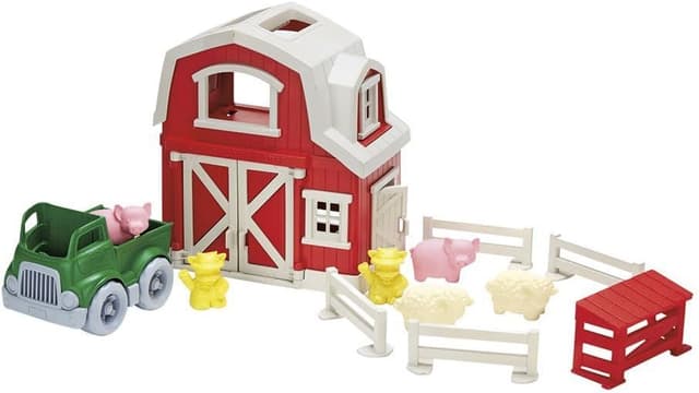 Detalle de Green Toys Farm Playset 13-piece pretend play ๐