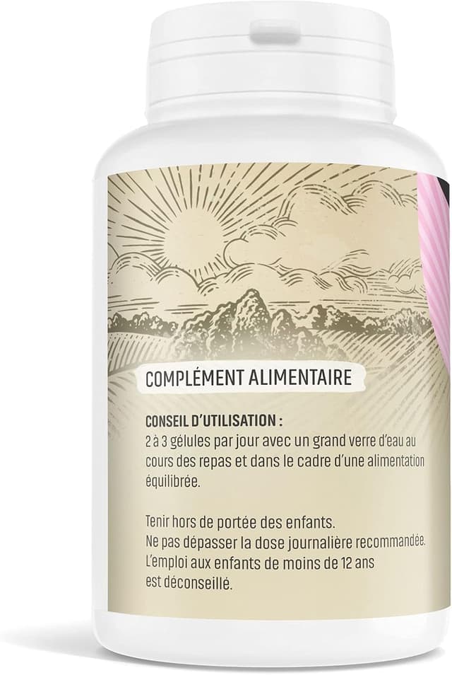 Detalle 2 de Herbes Et Plantes Valériane Bio – 200 gélules végétales (250 mg)