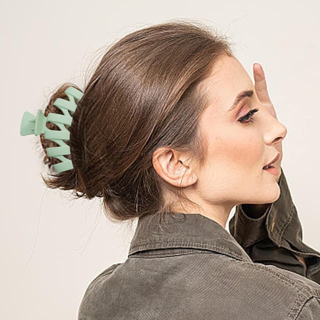 Thumbnail 6 de HBselect 8er-Set Haarklammern mit Greifclips (Blume/ Kralle) – rutschfeste Haarspangen für dickes Haar