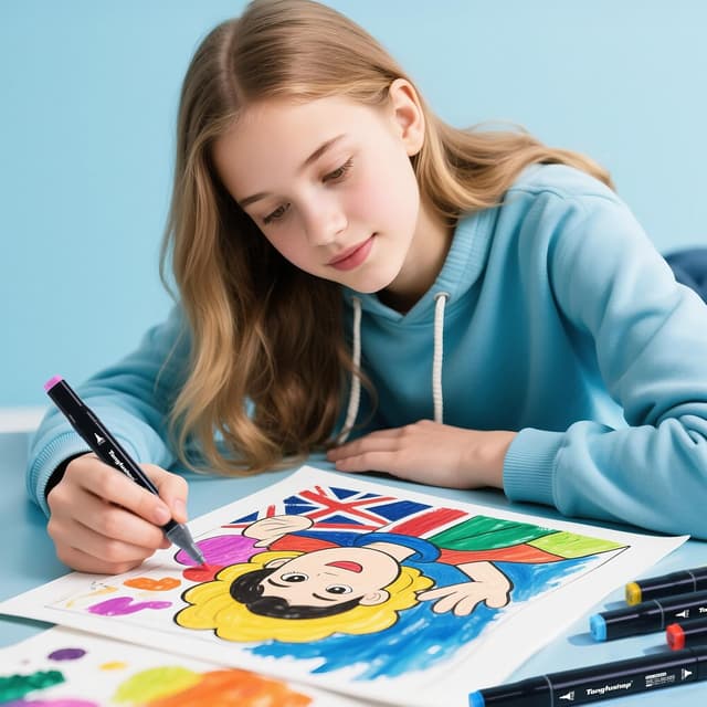 Thumbnail 3 de Tongfushop 80 Alkoholmarker Set für Manga und Design 🎨