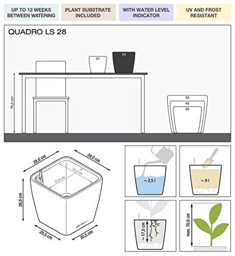 Detalle 2 de Lechuza Quadro Premium LS 28 28 cm blanco brillante