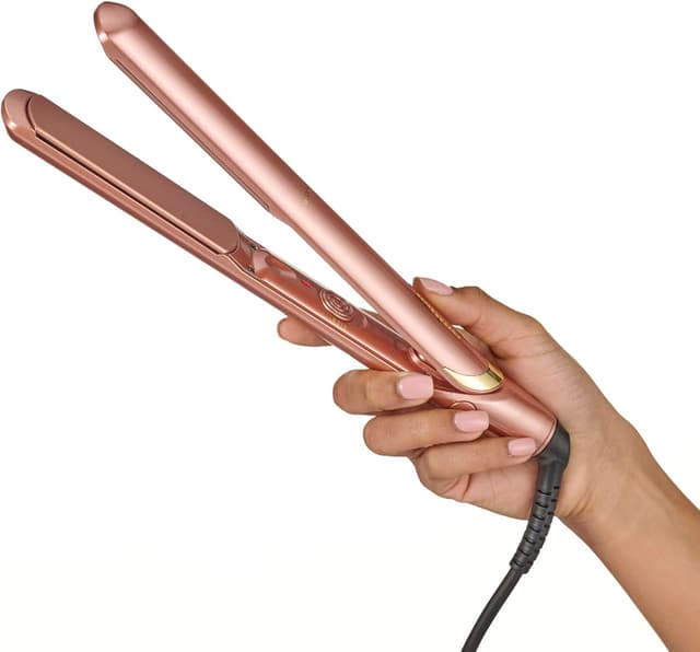 Detalle 2 de BaByliss Rose Gold Glätteisen mit Keramikplatten – bis 235°C, Aufheizen in 15 Sekunden, Universalspannung
