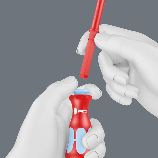 Detalle 2 de Wera 05003991001 Porta-inserti a mano isolato VDE Kraftform in acciaio inox (9 x 98 mm)