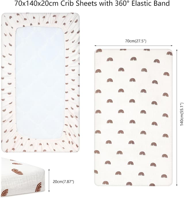 Detalle 2 de Peepeemax Spannbettlaken 70x140 cm 🌈